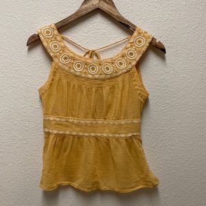 Anthropologie Floreat Embroidered Sleeveless Top Size 4